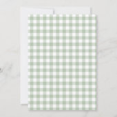 Invitation Faire part de baby shower sur le thème de golf ver (Dos)