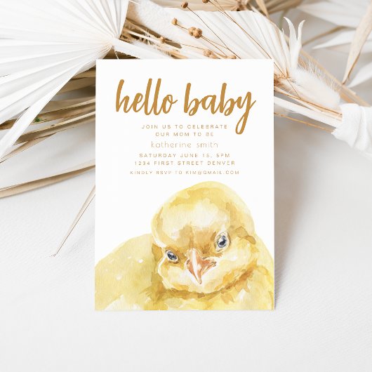 Invitation Faire part de Baby Shower sur le thème de la fille