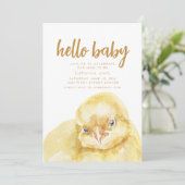 Invitation Faire part de Baby Shower sur le thème de la fille (Debout devant)