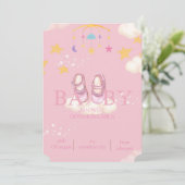 Invitation faire part de bapteme fille numerique (Debout devant)