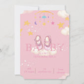 Invitation faire part de bapteme fille numerique (Devant)