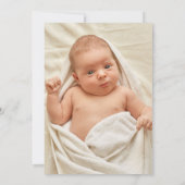 Invitation Faire part de baptême or végétal photo (Dos)