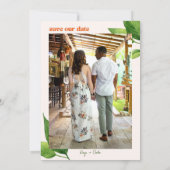 Invitation Faire part de botanique romantique pour mariage (Dos)