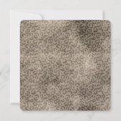 Invitation Faire part de Brown Glam Leopard Print (Dos)
