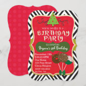 Invitation Faire part de Cake pops pour fête d'anniversaire d (Devant / Derrière)