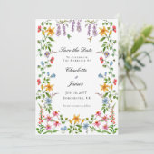 Invitation Faire part de carton de Watercolor English Garden  (Debout devant)
