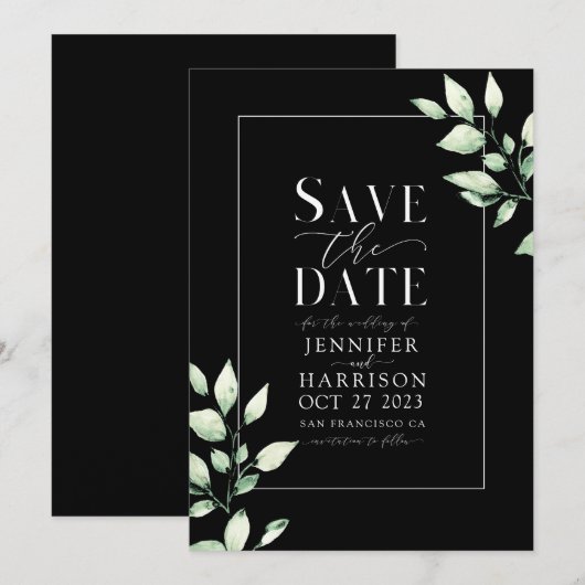 Invitation Faire part de conservation botanique de verdure d' (Devant / Derrière)