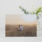 Invitation Faire part de date à sauvegarder avec une arche mo (Debout devant)