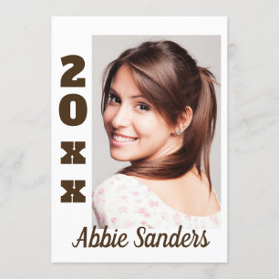 Invitation Faire part de date de graduation de couleur person