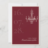 Invitation Faire part de date de luxe noir et blanc (Dos)