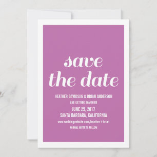 Invitation Faire part de date de mariage, Fuchsia