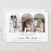 Invitation Faire part de Date de mariage photo d'arche modern (Devant)