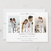 Invitation Faire part de date de mariage photo moderne minima (Devant)