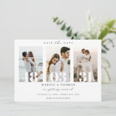 Invitation Faire part de date de mariage photo moderne minima (Debout devant)