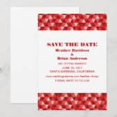 Invitation Faire part de date de mariage Triangles Géométriqu (Devant / Derrière)