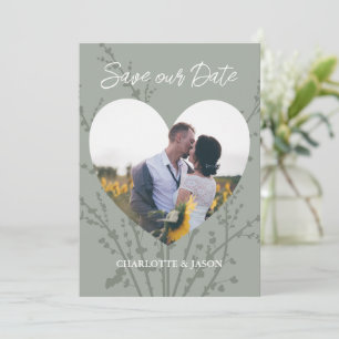 Invitation Faire part de date de sauvegarde de cadre de photo