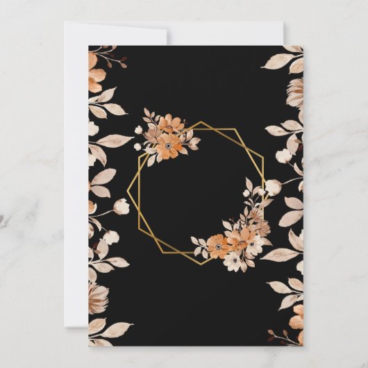 Invitation Faire part de date de sauvegarde de fleurs à l'aqu (Dos)