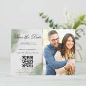 Invitation Faire part de date de sauvegarde photo & code QR d (Debout devant)