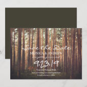 Invitation Faire part de date de sauvegarde rustique d'arbre (Devant / Derrière)