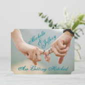 Invitation Faire part de date limite de sauvegarde de photo (Debout devant)