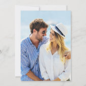 Invitation Faire part de date moderne agate bleu marine or (Dos)