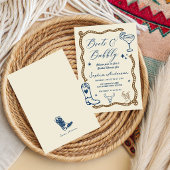 Invitation Faire part de douche de mariée rustique à bottes d