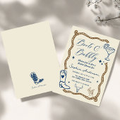 Invitation Faire part de douche de mariée rustique à bottes d