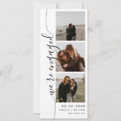 Invitation Faire part de fiançailles avec bande photo de text (Devant)