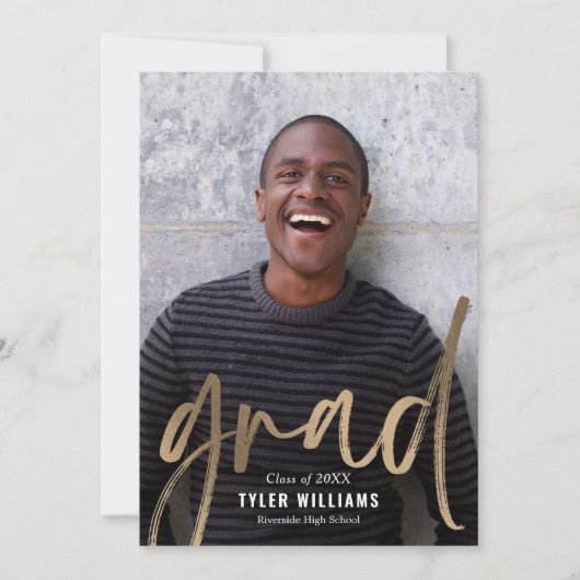 Invitation Faire-part de graduation brillante (Devant)