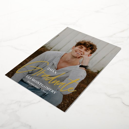 Invitation Faire-part de graduation de Word peint (Rotation)