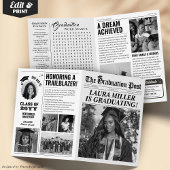 Invitation Faire-part de journal de graduation mod