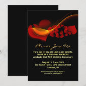 Invitation faire part de jubilé de coeurs d'amour (Devant / Derrière)