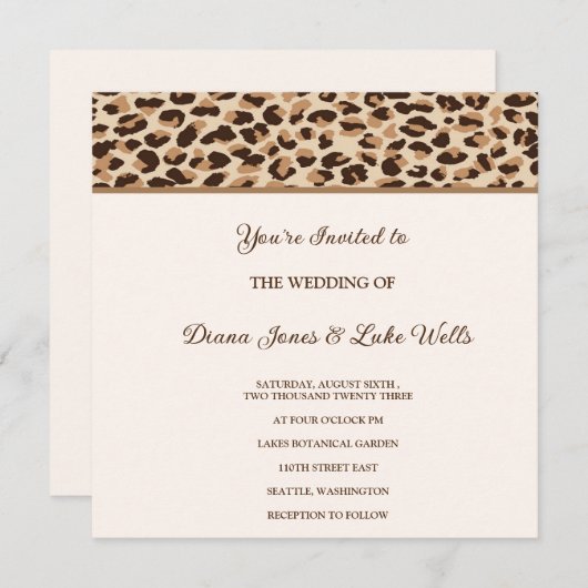 Invitation faire-part de mariage (Devant / Derrière)