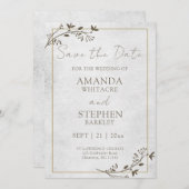 Invitation Faire part de mariage à retenir la date (Devant / Derrière)