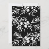 Invitation Faire part de mariage aux feuilles botaniques dess (Dos)