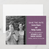 Invitation Faire part de mariage avec photo et code binaire v (Devant / Derrière)