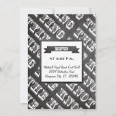 Invitation Faire part de mariage avec typographie et photo su (Dos)