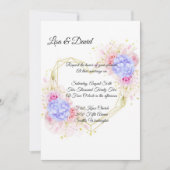 Invitation faire-part de mariage-Blue Hydrangeas (Devant)