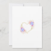 Invitation faire-part de mariage-Blue Hydrangeas (Dos)