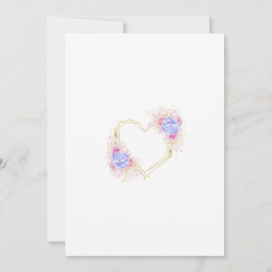 Invitation faire-part de mariage-Blue Hydrangeas (Dos)