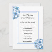 Invitation faire-part de mariage-Blue Hydrangeas (Devant)