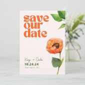 Invitation Faire part de mariage botanique romantique (Debout devant)