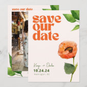 Invitation Faire part de mariage botanique romantique (Devant / Derrière)