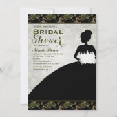 Invitation Faire part de mariage camouflage de douche de mari (Devant)