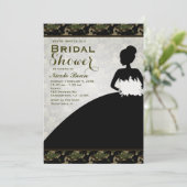 Invitation Faire part de mariage camouflage de douche de mari (Debout devant)