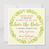 Invitation Faire part de mariage circulaire pour sauvegarder  (Devant)