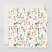 Invitation Faire part de mariage de fleurs sauvages rustique  (Dos)