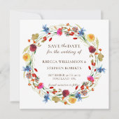 Invitation Faire part de mariage de fleurs sauvages rustique  (Devant)