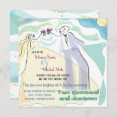 Invitation Faire-part de mariage de grillage de ma (Devant / Derrière)