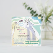 Invitation Faire-part de mariage de grillage de ma (Debout devant)